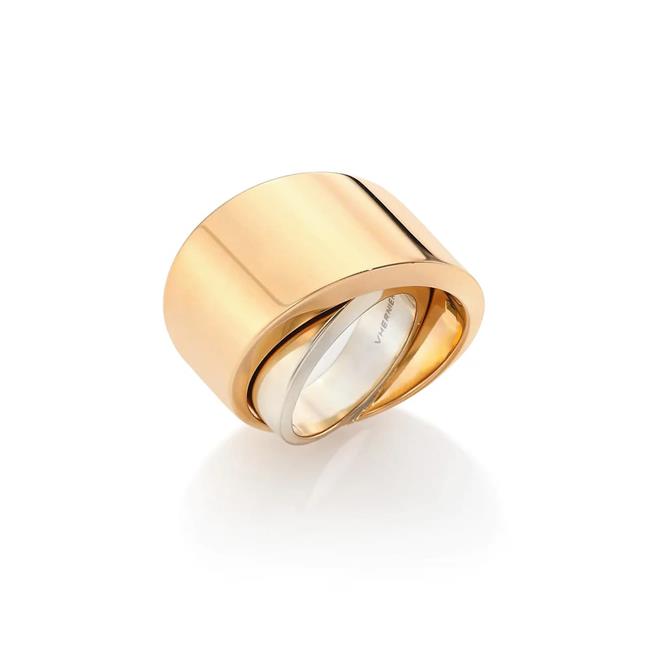 Vhernier Tourbillon 18k Rose Gold And White Gold Ring