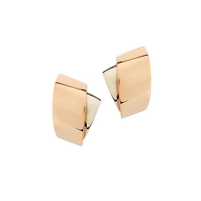 Vhernier Tourbillon 18k Rose Gold And White Gold Earclips. 