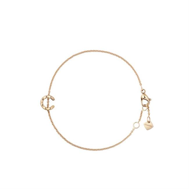 CHANEL COCO CRUSH 18K BEIGE GOLD C chain bracelet