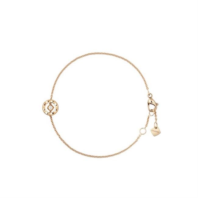 CHANEL COCO CRUSH 18K BEIGE GOLD O Chain Bracelet