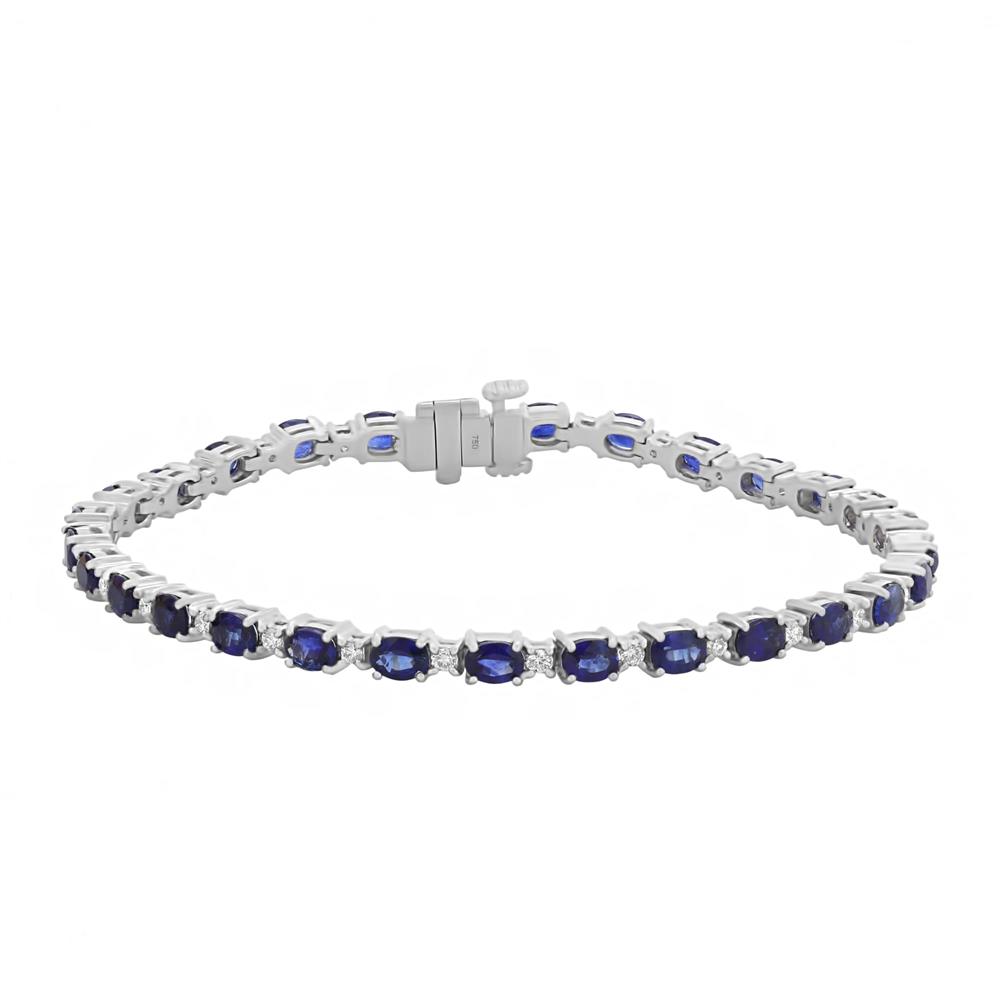 London Collection White Gold Diamond and Gemstone Bracelet