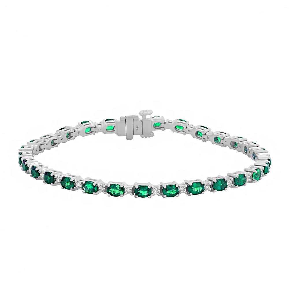 London Collection White Gold Diamond and Gemstone Bracelet