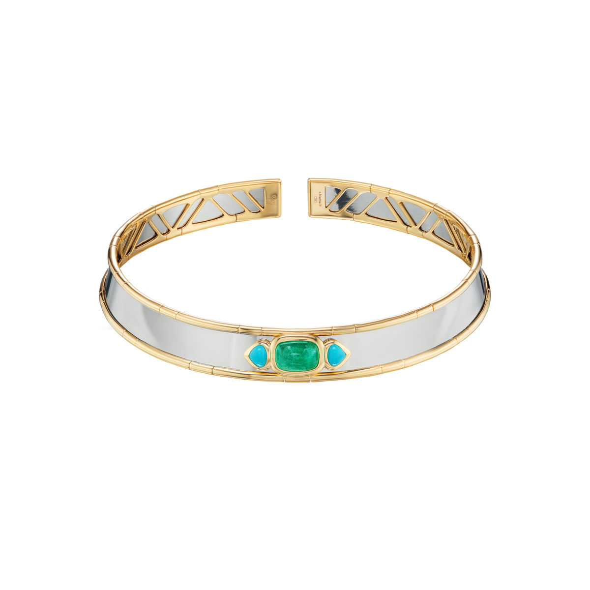 Marina B Simona Two Tone Emerald & Turquoise Choker