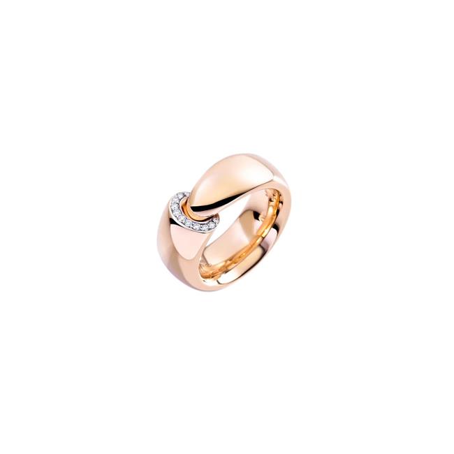 Vhernier Calla 18k Rose Gold Diamond Ring