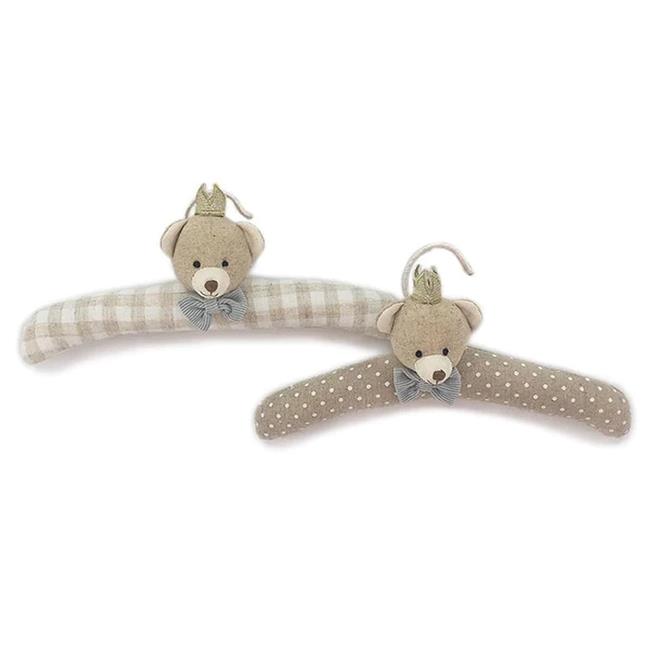 Mon Ami Bear Prince Padded Baby Hangers Set of 2