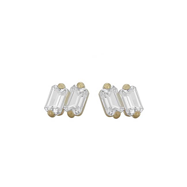 Suzanne Kalan Ann 14k Gold Gemstone Stud Earrings