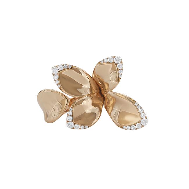 Pasquale Bruni Gardini Segreti 18k Rose Gold Flower Ring