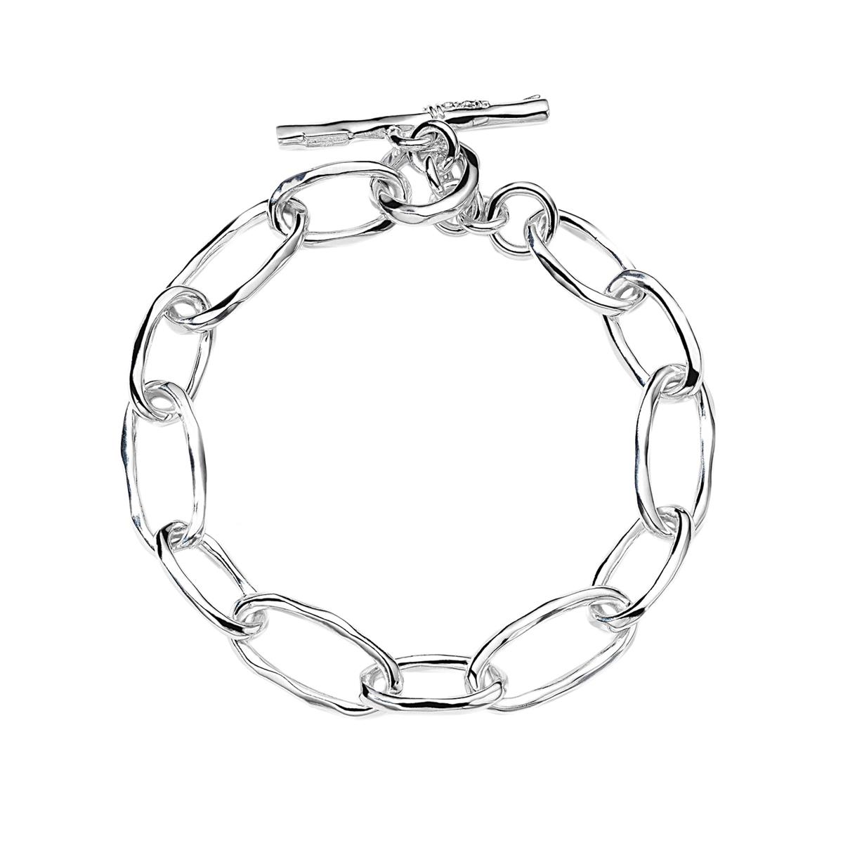 Ippolita Classico Sterling Silver Faceted Oval Link Bracelet