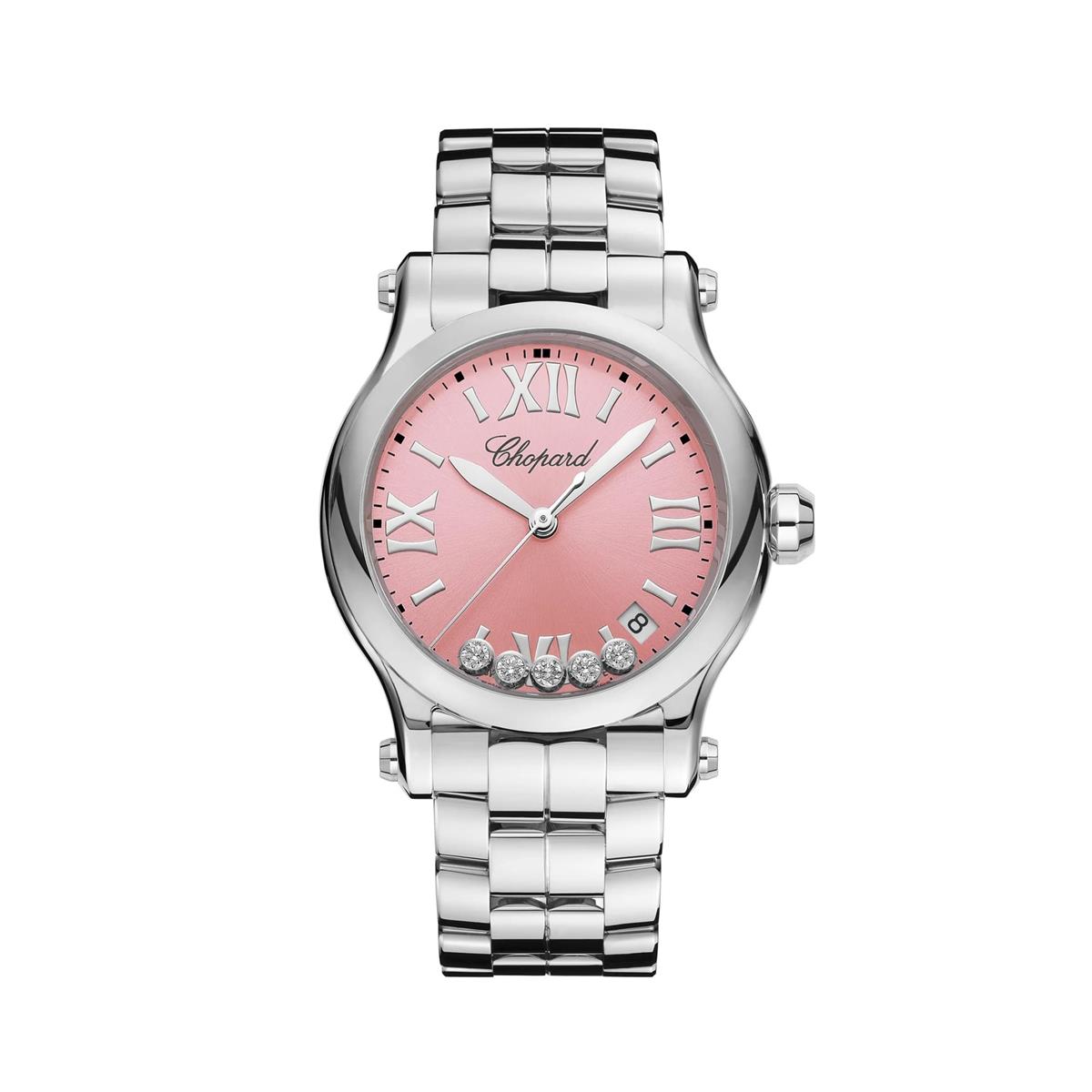 Chopard Happy Sport Stainiess Steel Diamond Watch