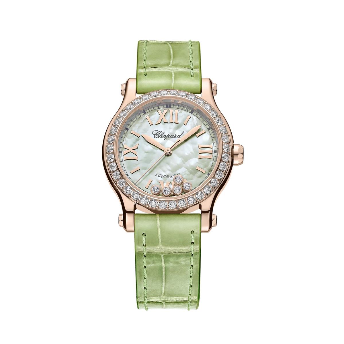 Chopard Happy Sport Rose Gold Diamond Watch