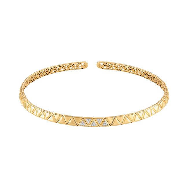 Marina B Triangolini 18k Yellow Gold Diamond Choker Necklace