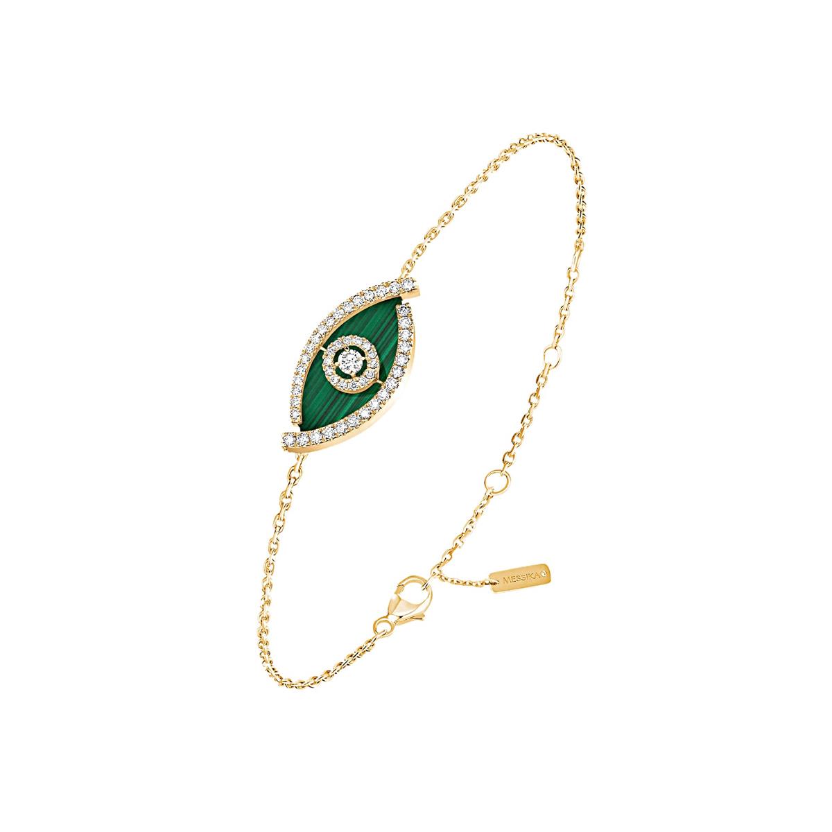 Messika Lucky Eye Malachite and Diamond Bracelet