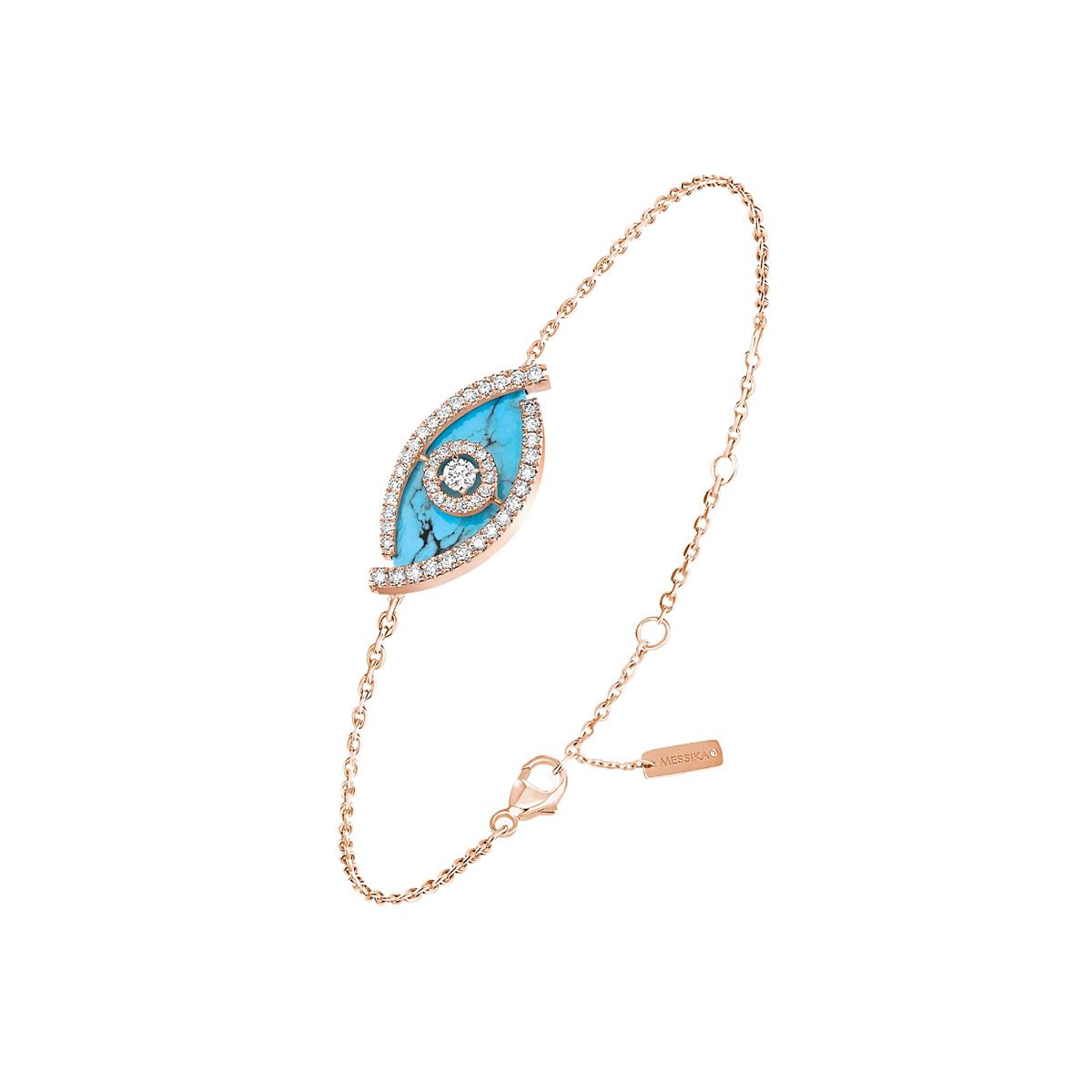 Messika Lucky Eye Turquoise and Diamond Bracelet