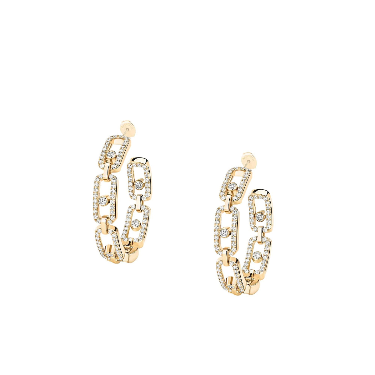 Messika Move Link 18k Gold Small Hoops