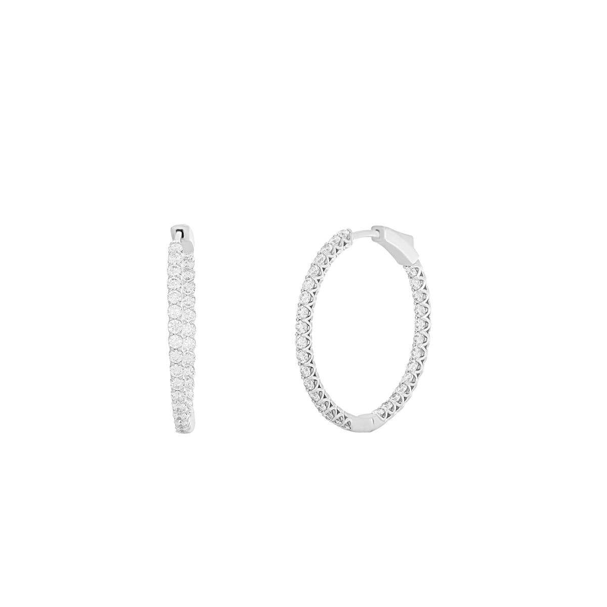 London Collection 14k Gold Hoop Earrings 2.15cts