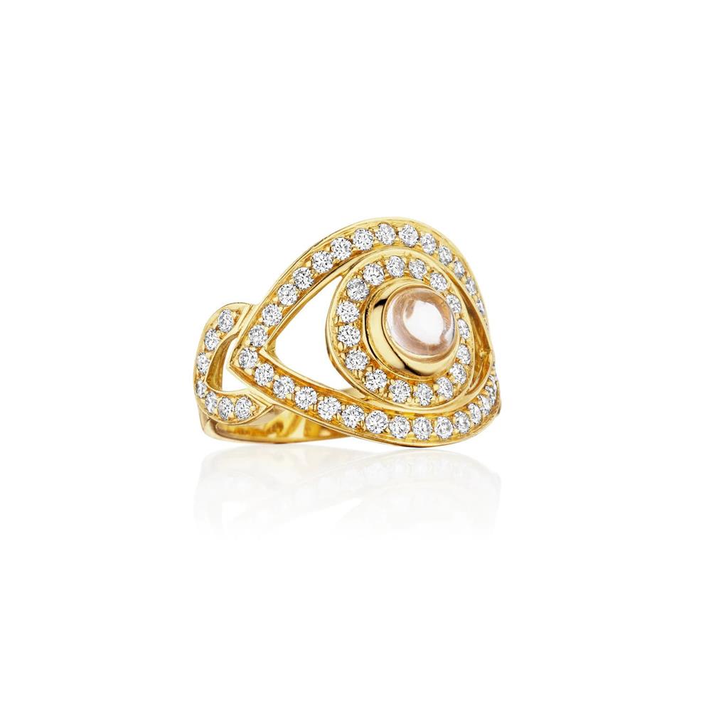 Netali Nissim Protected 18k Diamond Eye Ring