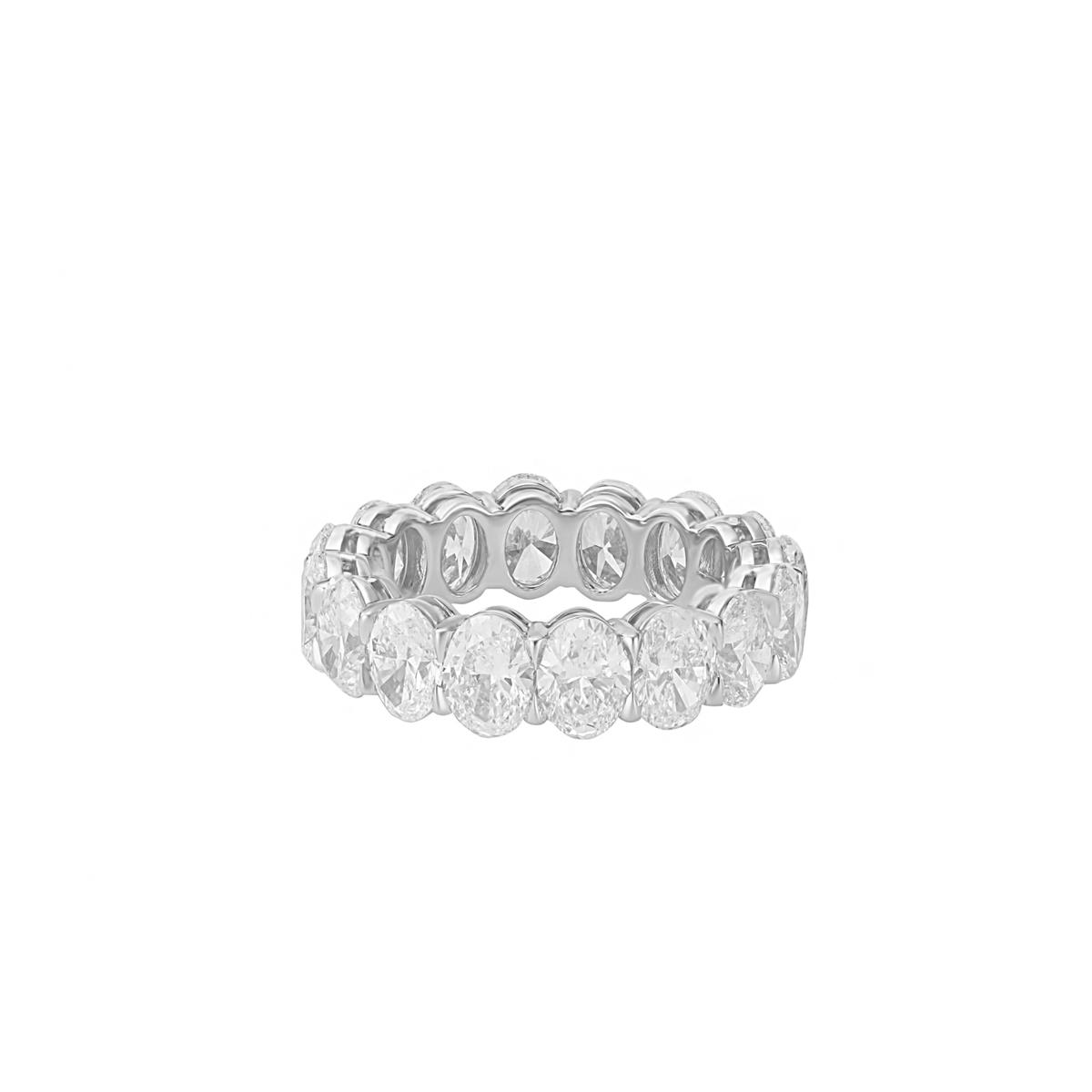 London Collection Platinum 16 Oval Diamond Eternity Band