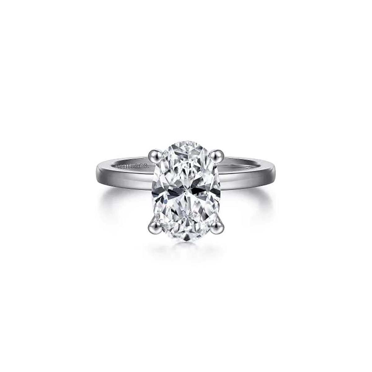 Gabriel & Co Bridal Paula 14k Oval Diamond Semi Mount Engagement Ring