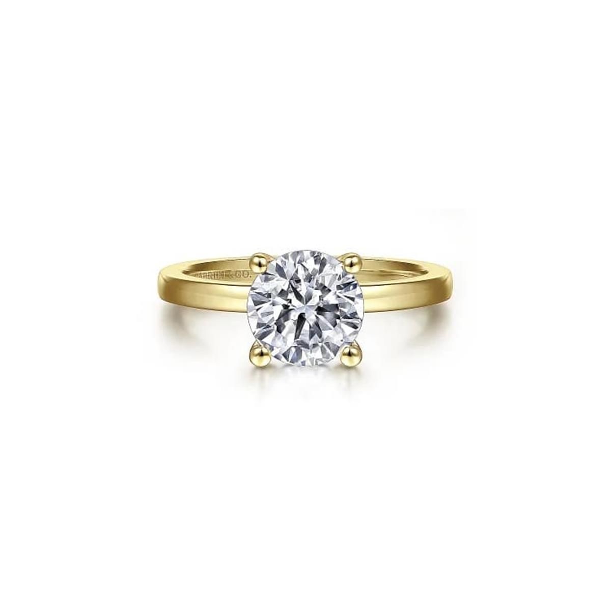 Gabriel & Co Bridal Paula 14k Round Diamond Semi Mount Engagement Ring