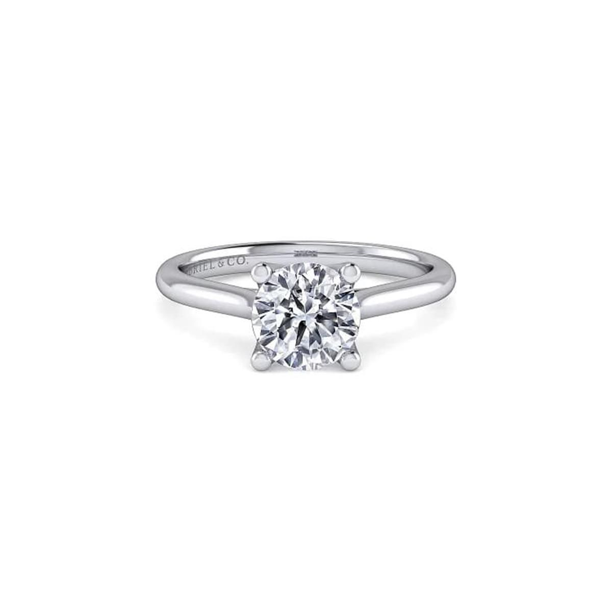 Gabriel & Co Bridal Ailis 14k Round Diamond Engagement Ring