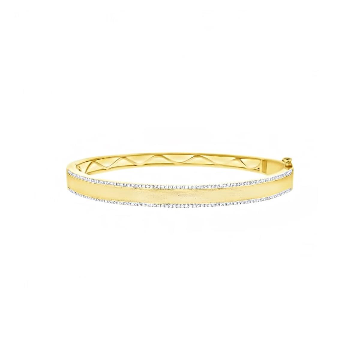 London Collection 14k Pave Diamond Edge Bracelet