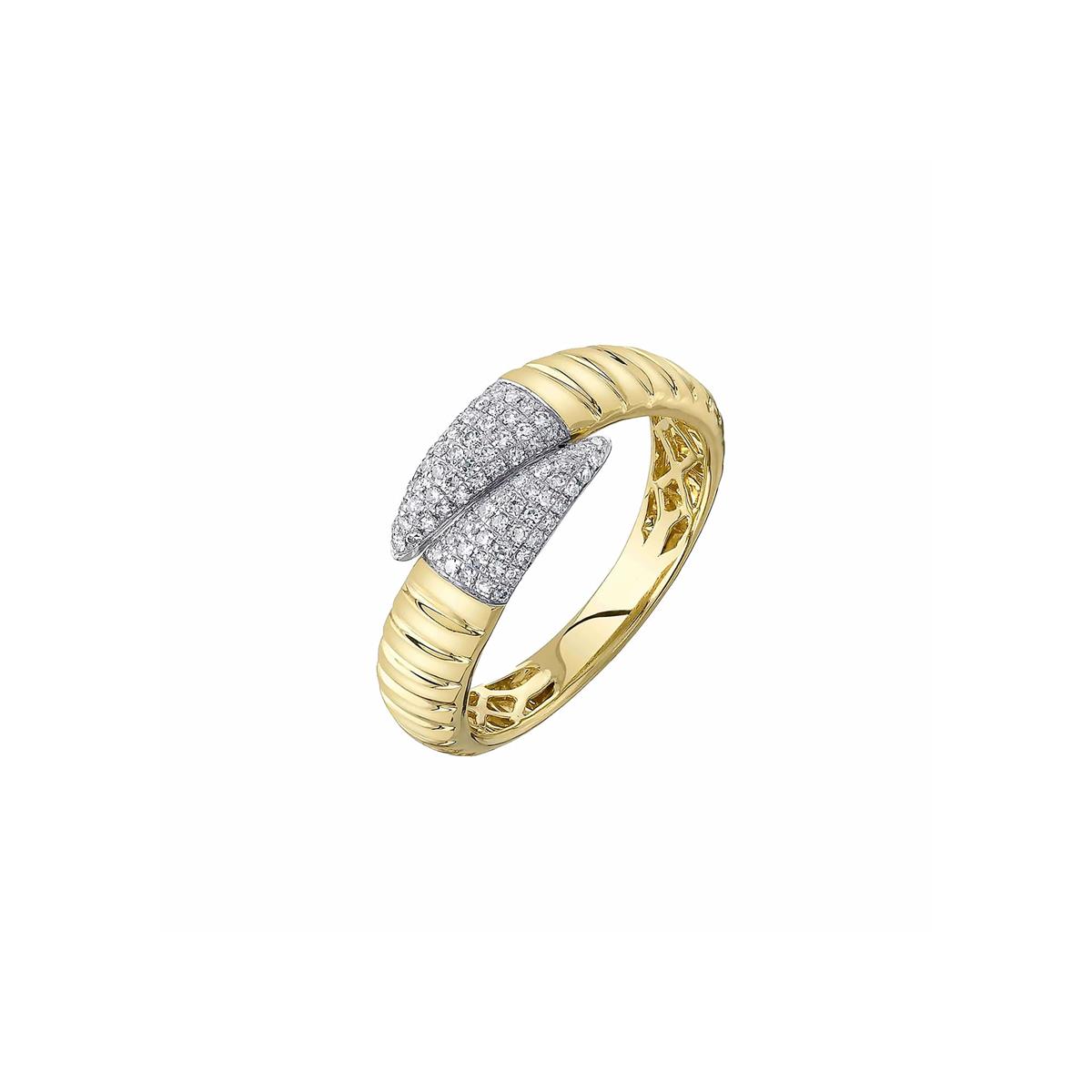 London Collection 14k Pave Diamond Wrap Ring