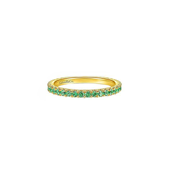 Gabriel & Co Bridal 14k Yellow Gold Gemstone Ring