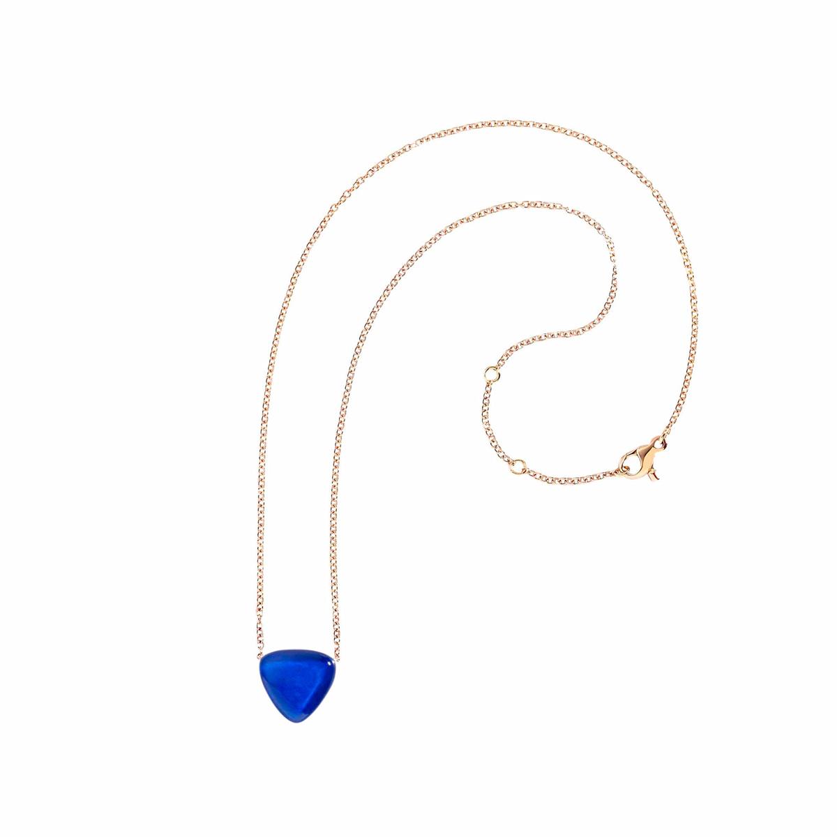 Vhernier Freccia Rose Gold and Lapis Pendant Necklace