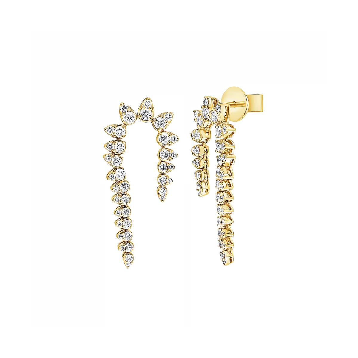 London Collection 14k Diamond Waterfall Earrings