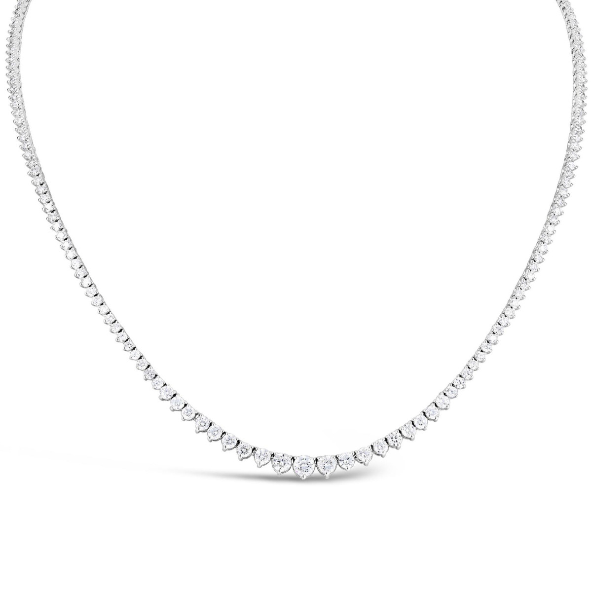 London Collection 10 Carat Diamond Tennis Necklace