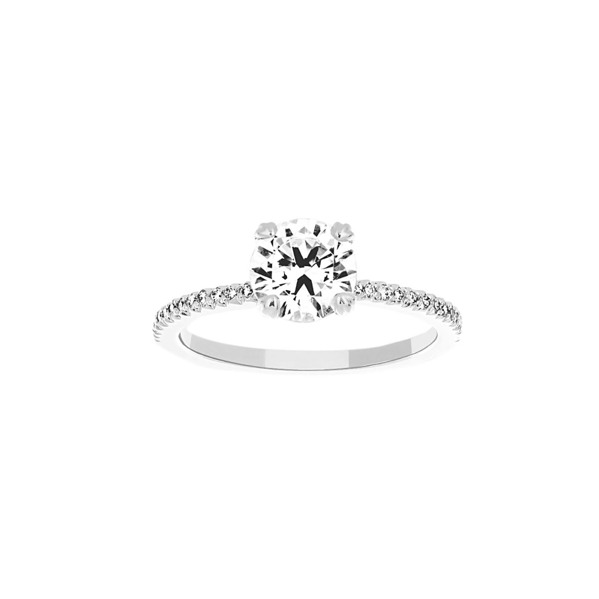 Michael B. Royal Princess Round Solitaire Engagement Ring