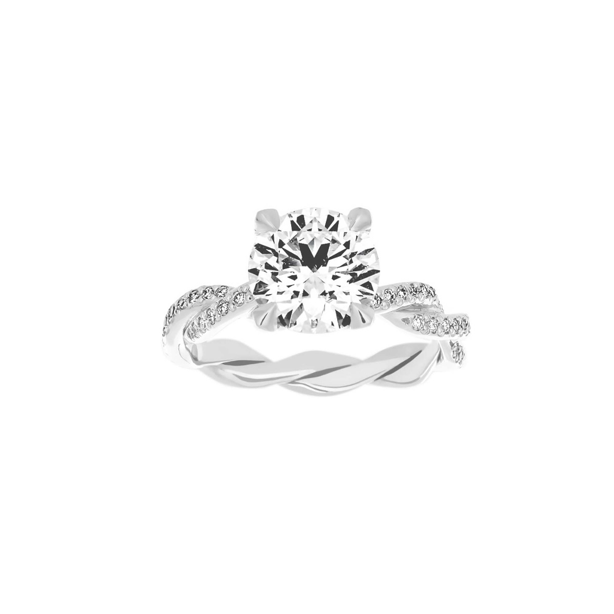 Michael B. Pave Diamond Infinity Engagement Ring