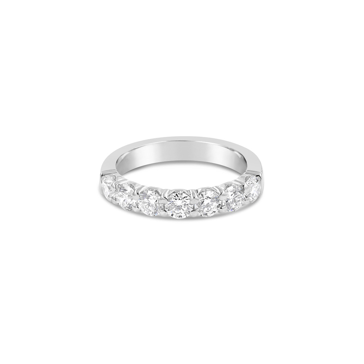 TWO by London White Gold Half Diamond Wedding Band