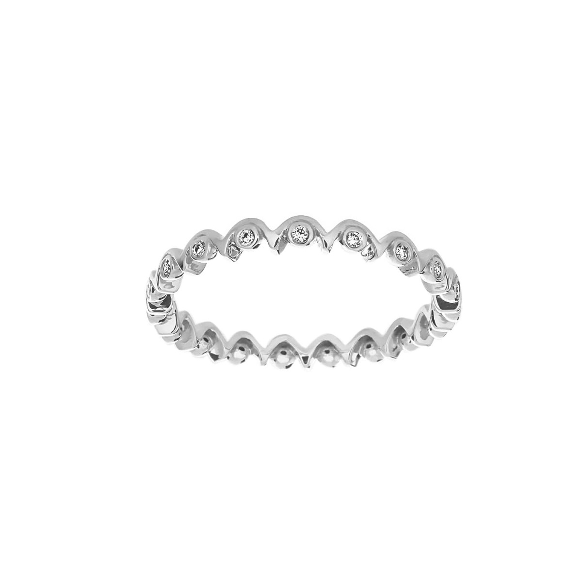 Michael B. Quintessa Squiggle Sideband Diamond Eternity Band