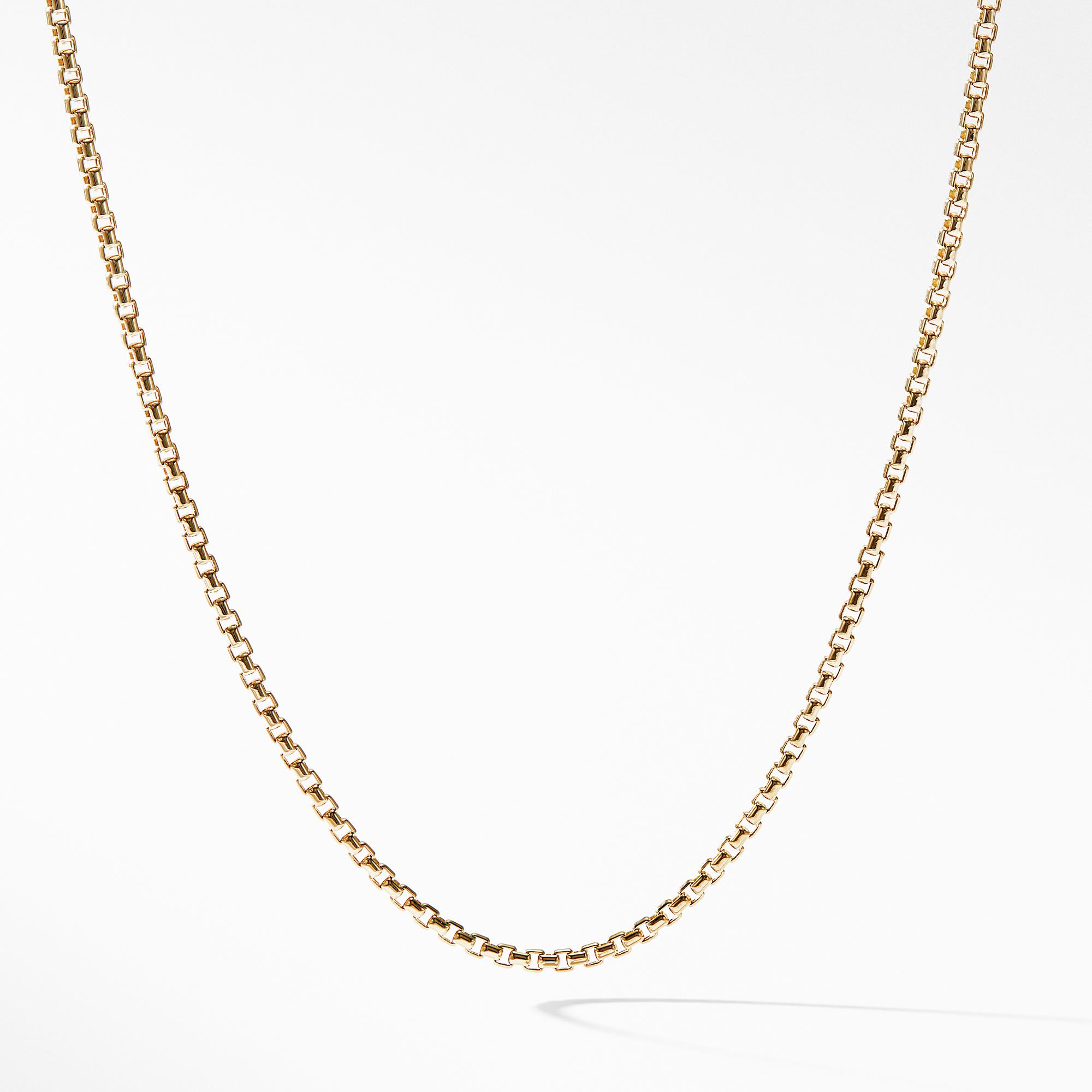 David Yurman Box Chain Necklace in 18K Gold, 1.7mm