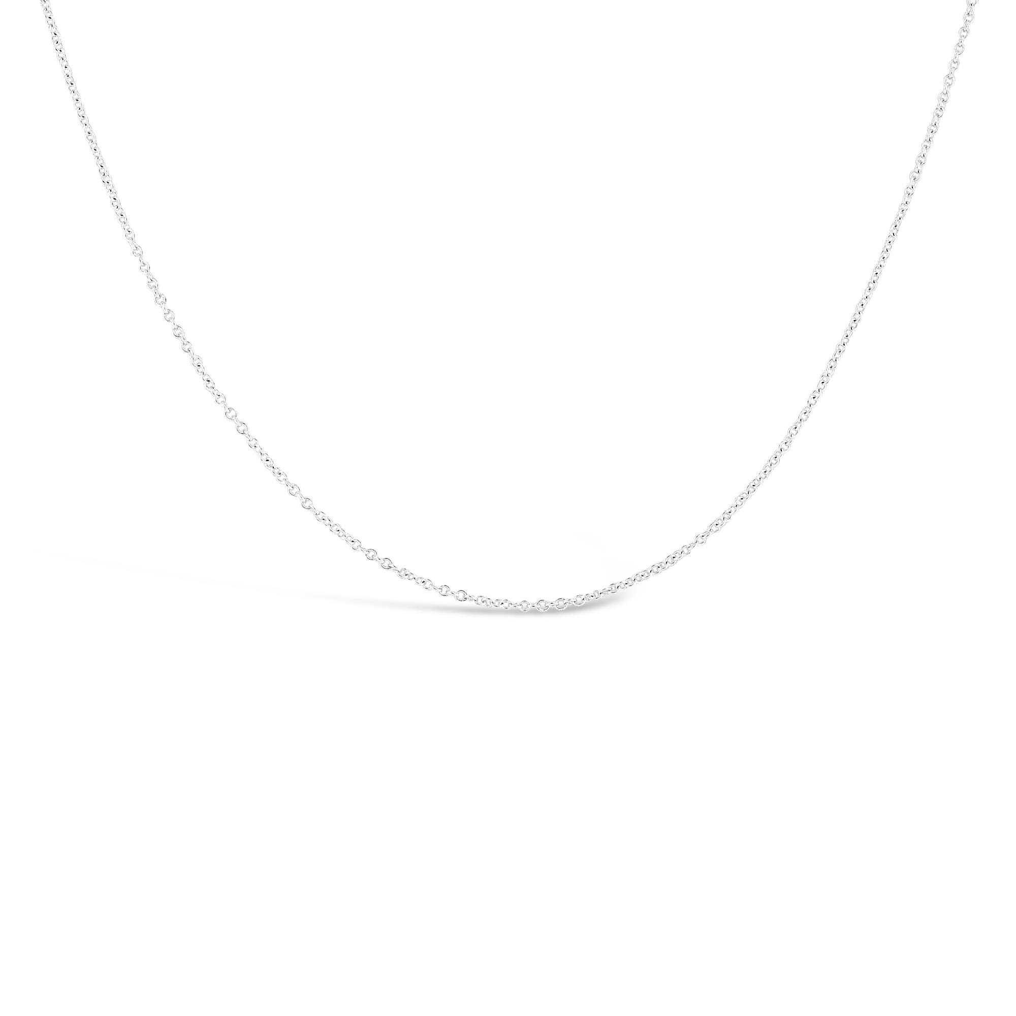 London Collection 14k White Gold 18" Fine Cable Link Chain