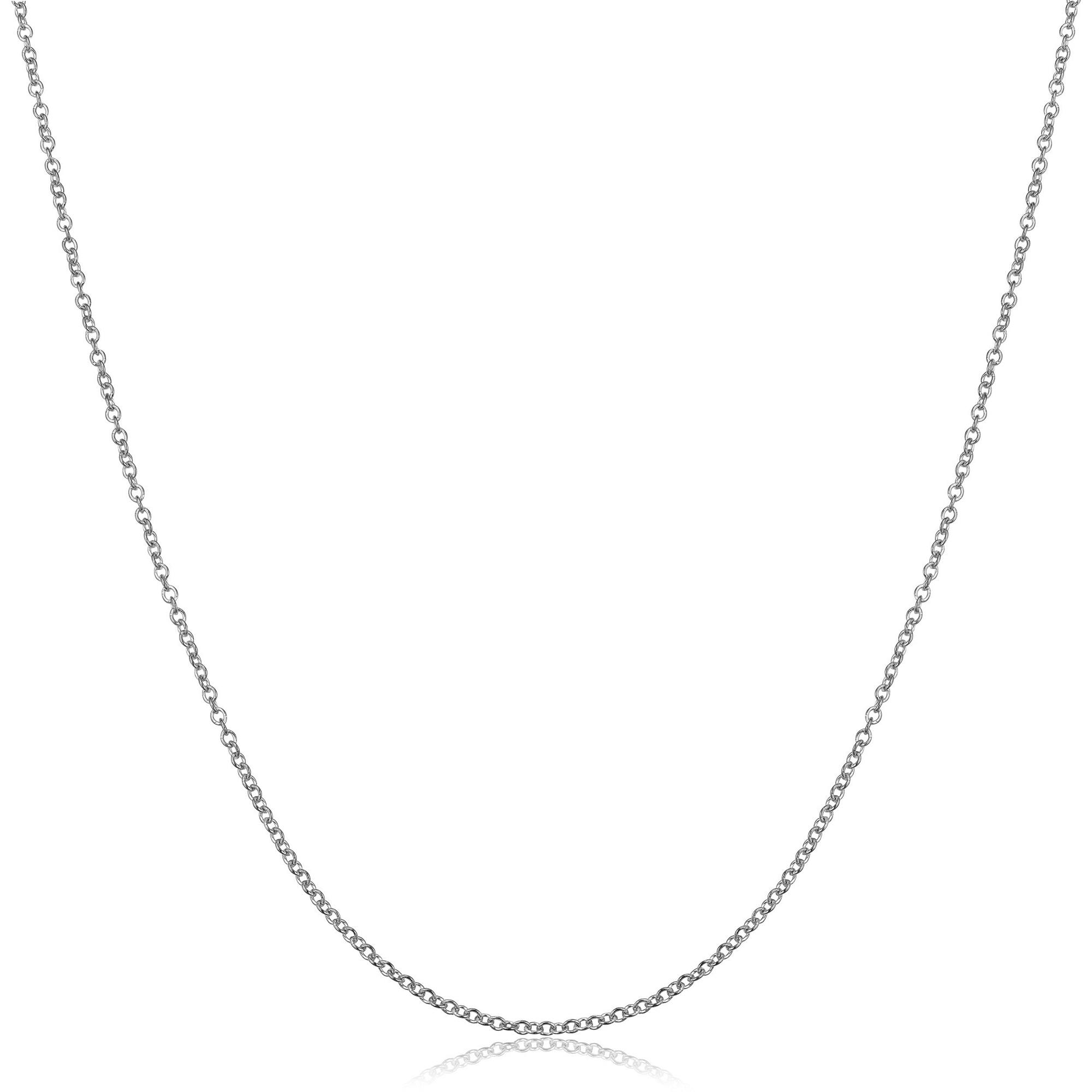 London Collection 14k White Gold Mini Rolo 18" Chain