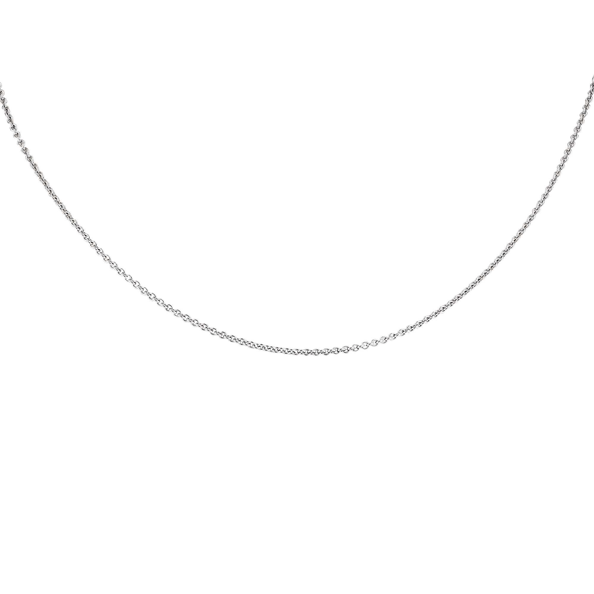 London Collection 18k White Gold 16" Rolo Chain