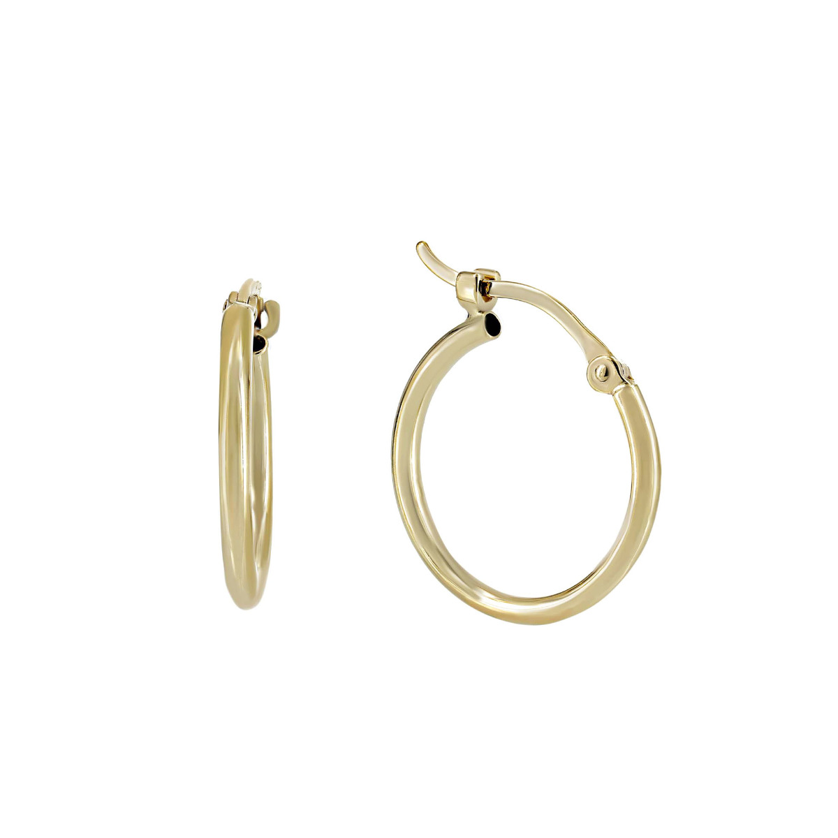 London Collection Yellow Gold Small Tube Hoops