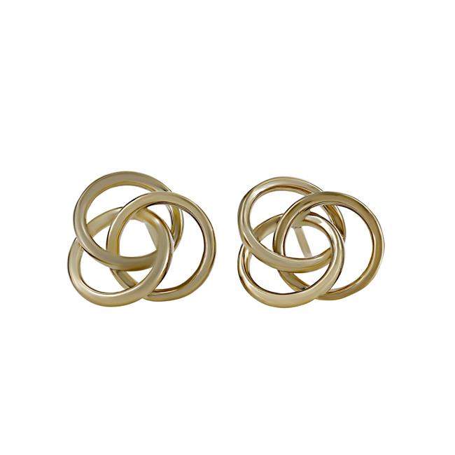 London Collection 14k Yellow Gold Loose Love Knot Earrings