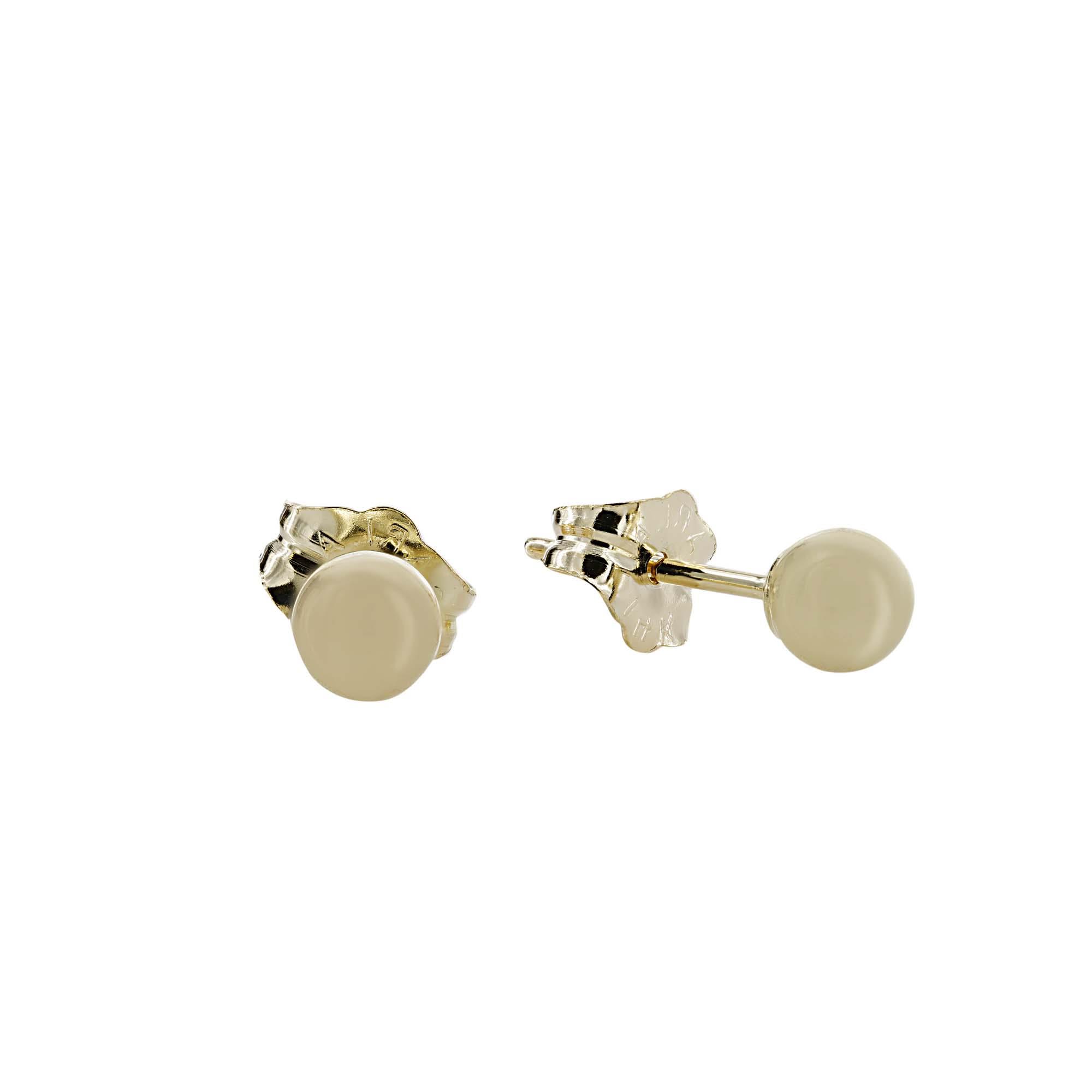 London Collection Yellow Gold 5mm Stud Earrings