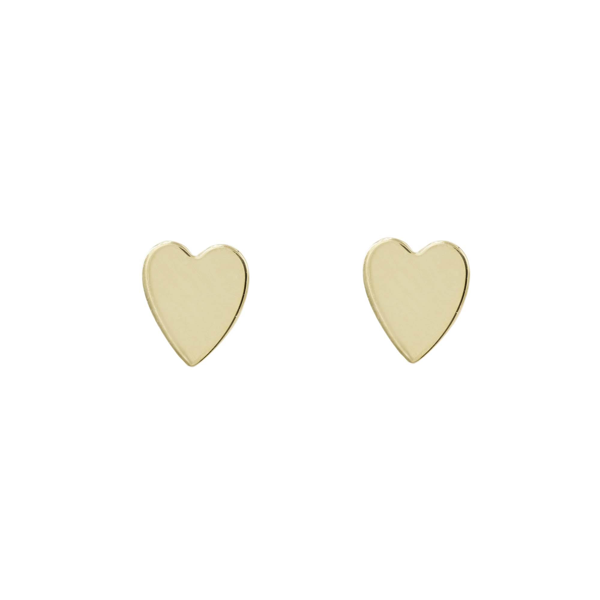 London Collection Medium Plain Heart Earrings