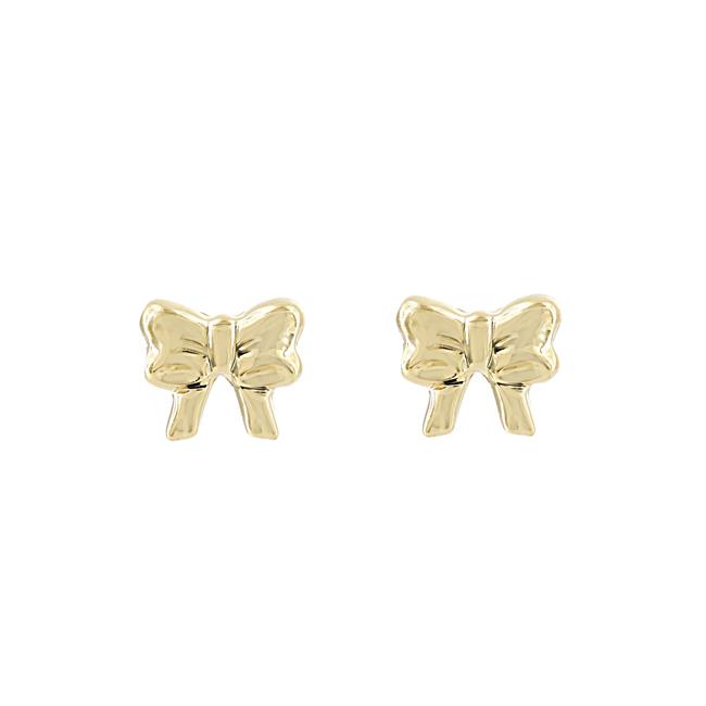 London Collection 14k Yellow Gold Small Bow Earrings