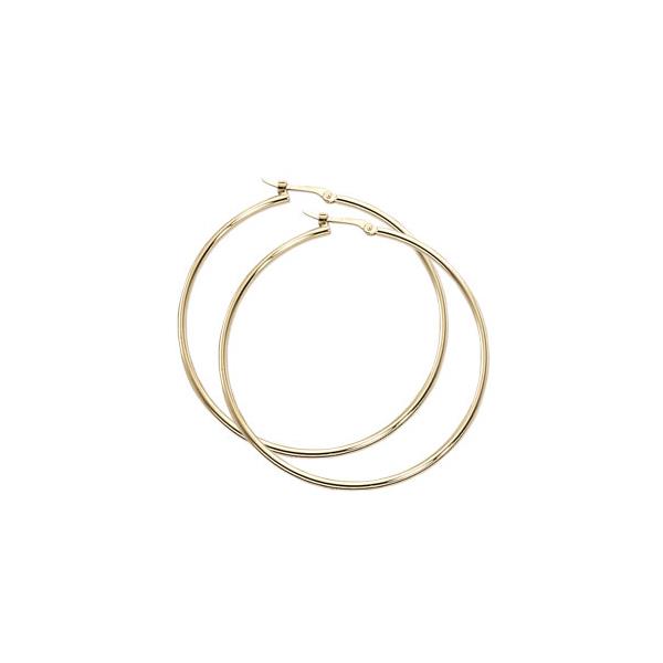 London Collection 14k Large Tube Hoops