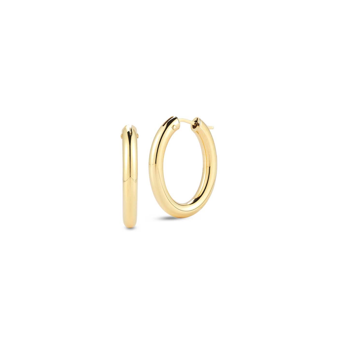 Roberto Coin 18k Yellow Gold Medium Oval Hoop Earrings