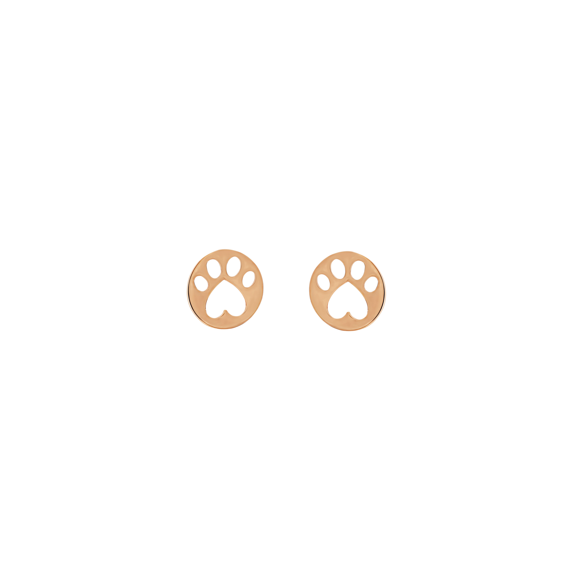 Our Cause for Paws Rose Gold Mini Paw Stud Earrings