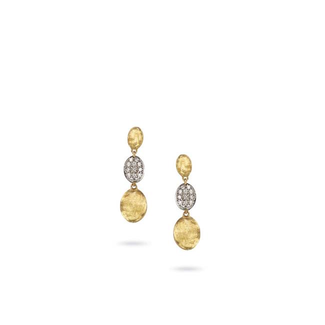 Marco Bicego Siviglia 18k Yellow Gold Diamond Drop Earrings