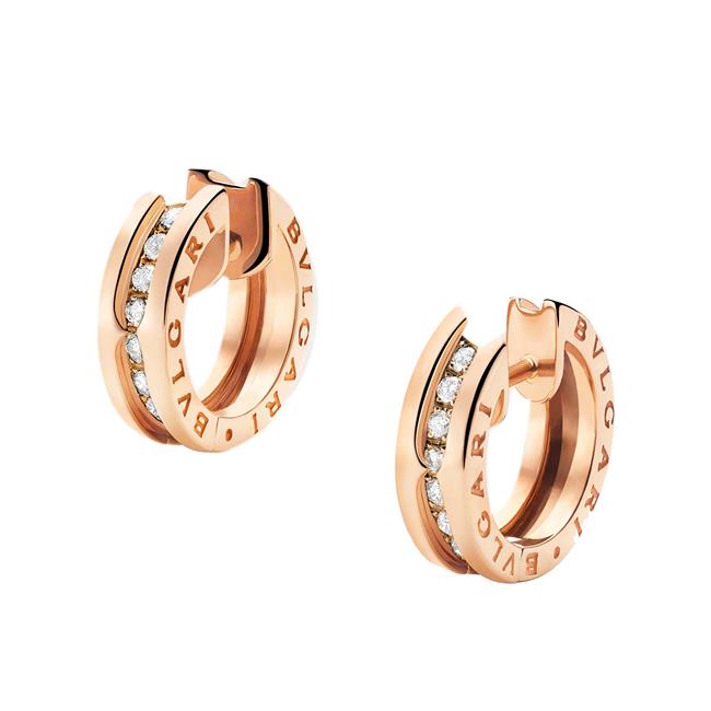 Bvlgari B.zero1 18k Rose Gold Hoop Earrings