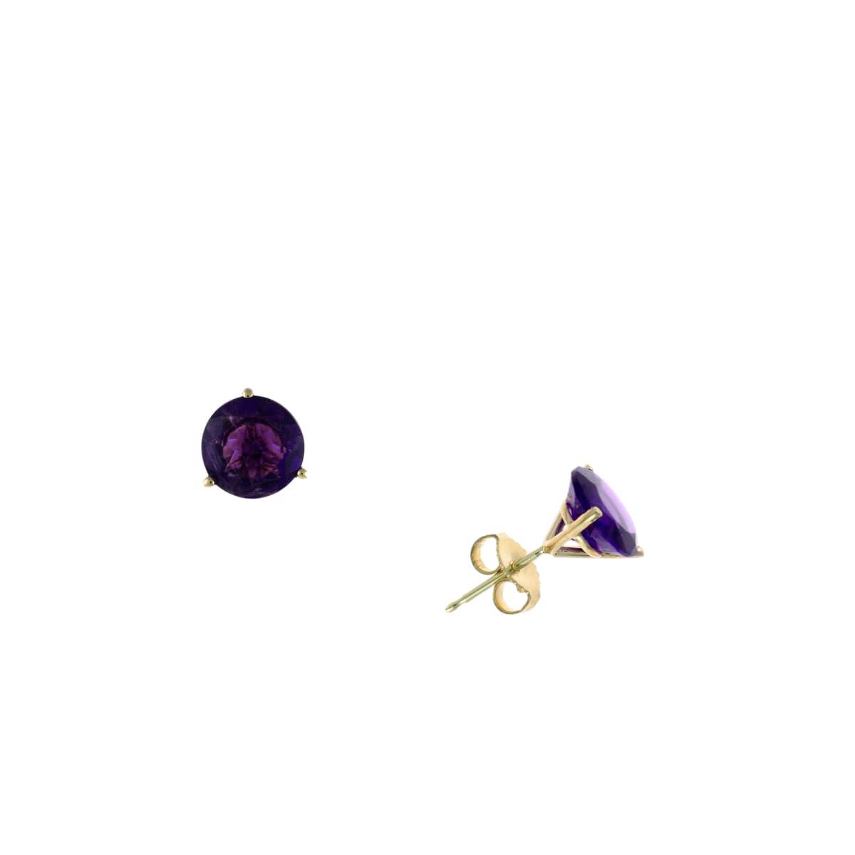 London Collection 14k Round Gemstone Martini Stud Earrings