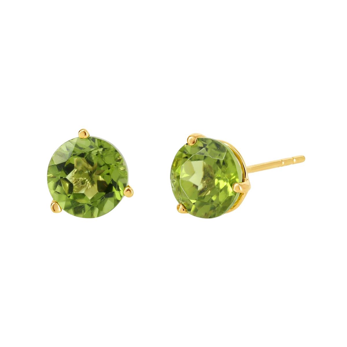 London Collection 14k Round Gemstone Martini Stud Earrings